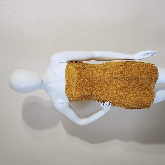 Revolve Privacy Please Tatum Strapless Mini Dress in Gold Size Medium - Picture 5 of 12